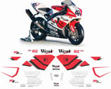 グラフィックステッカー YZF-R1 WEST HAGA