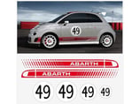 ABARTH サイドストライプ ナンバー ステッカー