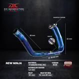 DX GENERATION Ninja 250 400 18-25 HEADER PIPE BLUE