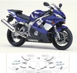 グラフィックステッカー YZF-R6 2001 BLUE