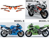 グラフィックステッカー ZX-9 R NINJA 2003 - 2004