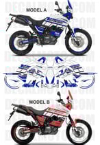 グラフィックステッカー XT 660 Z TENERE 2008 - 2016 FACTORY RACING WHITE