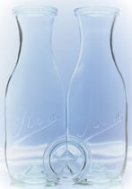 1-Liter-Pyramidenflasche REX mit Glasdeckel (2er-Set)