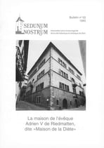 Bull. no 53 - La maison de l'évêque Adrien V de Riedmatten dite "Maison de la Diète"