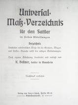 Universal=Maß=Verzeichnis für den Sattler (als PDF zum Download)