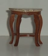 Half Round Marbled Topped Hall Table