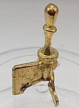 Pair of Metal Gold Andirons