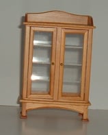 Glazed Pine Display Cabinet