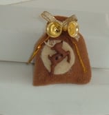 Brown Christmas Reindeer Gift Sack