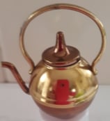 Large Retro Brass Metal Kettle