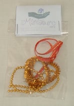 Christmas Tree Decorations with gold tinsel