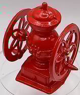 Vintage Red Metal Coffee Grinder