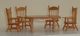 Oval Pine Table and 3 Chairs