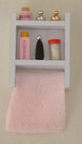 White Toiletries Wall Unit