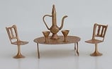 6-Piece Brass Table & Chair Set