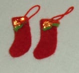Pair of Red Christmas Stockings
