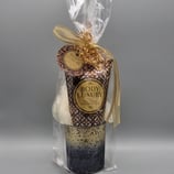 Duschgel und Teelichtglas