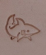 Matoir mini "3D" cuir - Requin