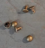 Rivets bombés 7 mm vieux laiton