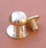 Bouton de col laiton brut taille 3