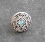 Freya turquoise vieil argent 15mm