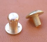 Bouton de col laiton brut taille 1