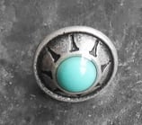 Concho rond natif turquoise petit