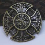 Croix des celtes vieux laiton 35 mm