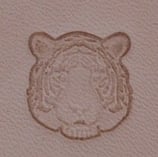 Matoir mini "3D" cuir - Tête de tigre