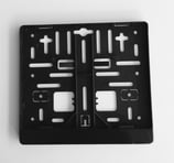 Motorrad Kennzeichenunterlage schwarz