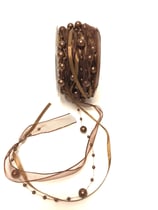 Perlengirlande braun - 1 Meter