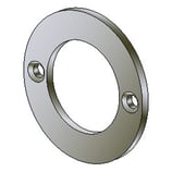 Aufschraub-Zylinderrosette zu Möbelzylinder ø 22 mm