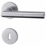 Türdrückergarnitur - HAGER 48.1184/48.1542 Serie Gossau - matt verchromt - für Zimmertüren - Drückervierkant 8 mm