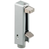 Türfeststeller Teleskopmodell - silberfarbig - Länge 105 mm - Hub 35 mm