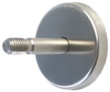 Handlaufstütze - Edelstahl - gerade - mit Gewinde M12 - mit Abdeckrosette