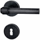 Türdrückergarnitur - HAGER 10.16/10.197 Serie Tirano - geschmiedet, patiniert - für Zimmertüren - Drückervierkant 8 mm