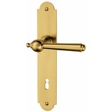 Türdrückergarnitur - HAGER 21.1284/21.1238 Serie Bern - Messing matt - für Zimmertüren - Drückervierkant 8 mm