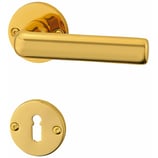 Türdrückergarnitur - HAGER 20.1144/20.1540 Serie Milano - Messing poliert - für Zimmertüren - Drückervierkant 8 mm