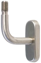 Handlaufstütze - Edelstahl - abgebogen 90° - mit Gewinde M12 - mit Abdeckrosette