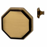 Drehknopf 55x55 mm - Messing brüniert - Vierkantstift 7x35 mm