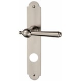 Türdrückergarnitur - HAGER 23.1284H/23.1238H Serie Bern - vernickelt - für Haustüren - Drückervierkant 9 mm - mit Langschild RZ 78