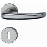 Türdrückergarnitur - GLUTZ 30.050/5632C Serie Topaz - Edelstahl - für Zimmertüren - Drückervierkant 8 mm