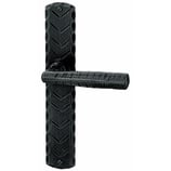 Türdrückergarnitur - HAGER 10.140/10.141 Serie Roveredo - geschmiedet, patiniert - für Zimmertüren - Drückervierkant 8 mm