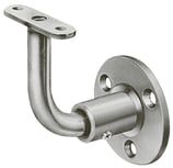 Handlaufstütze - verzinkt - abgebogen 90° - mit flacher Auflageplatte - Ausladung verstellbar