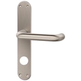 Türdrückergarnitur - MEGA 33.250/35.455 - vernickelt - für Haustüren - Drückervierkant 9 mm - mit Langschild RZ 78