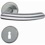 Türdrückergarnitur - GLUTZ 30.040/5632C Serie Topaz - Edelstahl - für Zimmertüren - Drückervierkant 8 mm