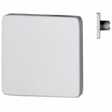 Drehknopf 45x45 mm - Zink weiss "Velours White" - Vierkantstift 7x35 mm