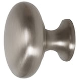 Möbelknopf ø 31,4 mm - Zink-Druckguss gebürstet vernickelt