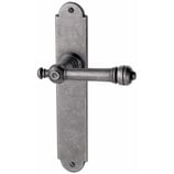 Türdrückergarnitur - HAGER 12.158/12.159 Serie Werdenberg - geschmiedet, thermopatiniert - für Zimmertüren - Drückervierkant 8 mm