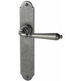 Türdrückergarnitur - HAGER 12.14/12.159 Serie Manoir - geschmiedet, thermopatiniert - für Zimmertüren - Drückervierkant 8 mm